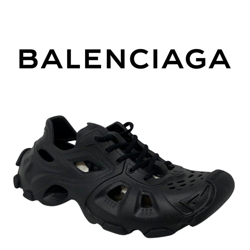 NWB Men's BALENCIAGA HD Cutout Sneaker, 11US, 44U, Black
